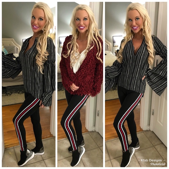 🛍ALMOST GONE! Side Stripe High Waisted Leggings - Picture 5 of 8